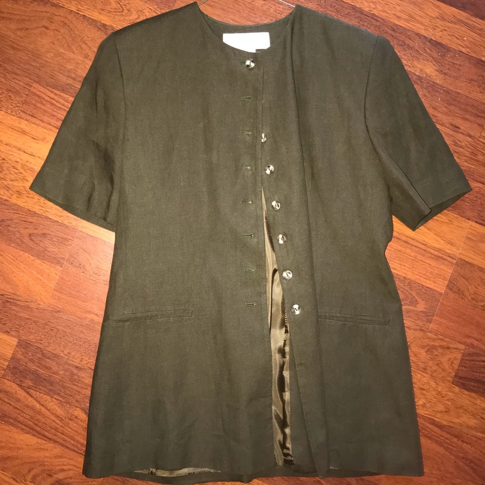 Jones New York linen short sleeve jacket Medium